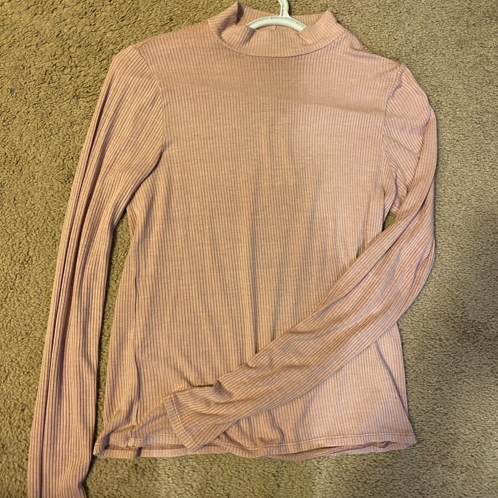 flowy long sleeve shirt with a low turtle neck!